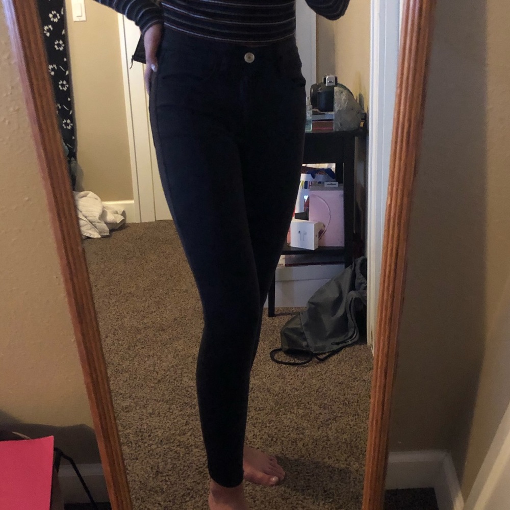High rise black jeans